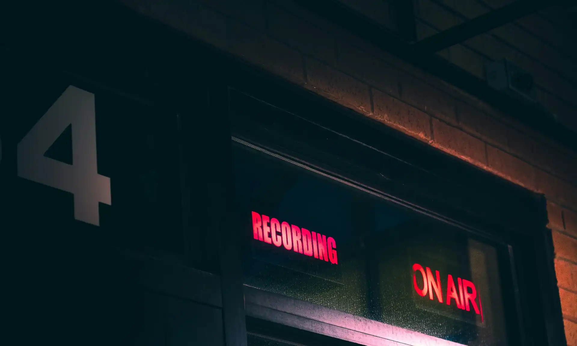 An On Air sign for a recordingstudio, reflecting our editorial and voice work